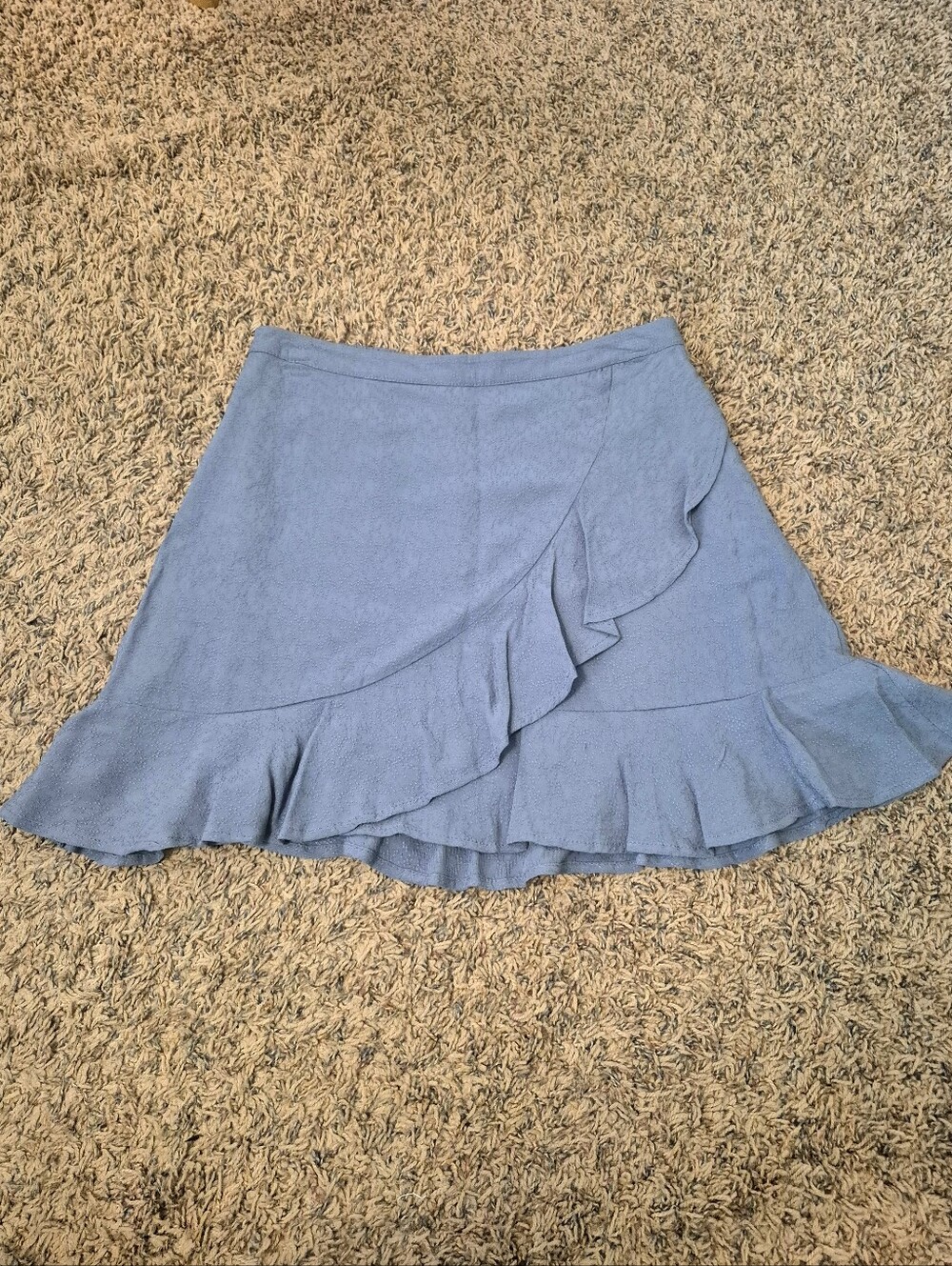 Black Swan Lighpt Blue Ruffle Skater Skirt Size S
